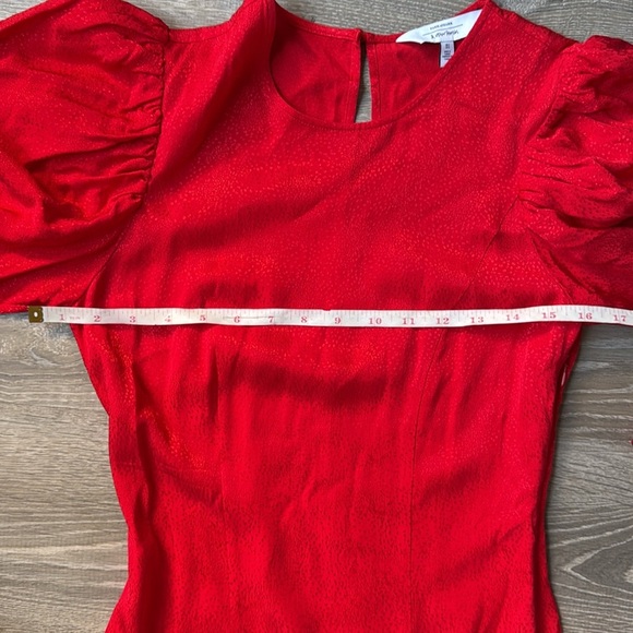 & Other Stories Jacquard Puff Sleeve Midi Dress 2 - Picture 10 of 12